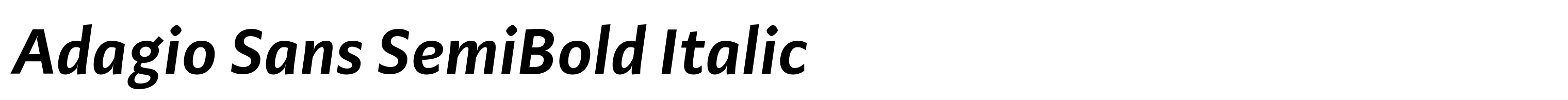 Adagio Sans SemiBold Italic